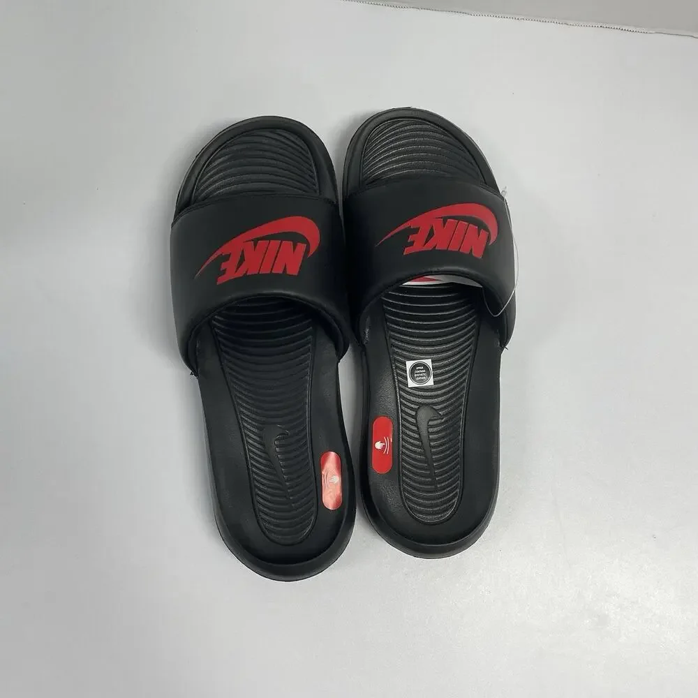Nike Victori One Slides Black Red CN9675 004 Size 13 Sandal Summer House Slipper
